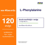 NOW Foods L Phenylalanine 500mg Amino for Everyday Wellness 120 Veg Capsules