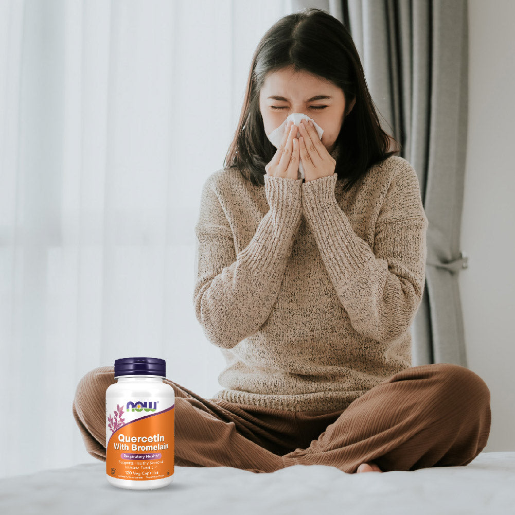 NOW Foods Quercetin Bromelain for Antioxidant Support 400mg 120 Veg Capsules