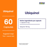 NOW Foods Ubiquinol CoQ10 Softgels for Everyday Energy 100mg 60 Softgels