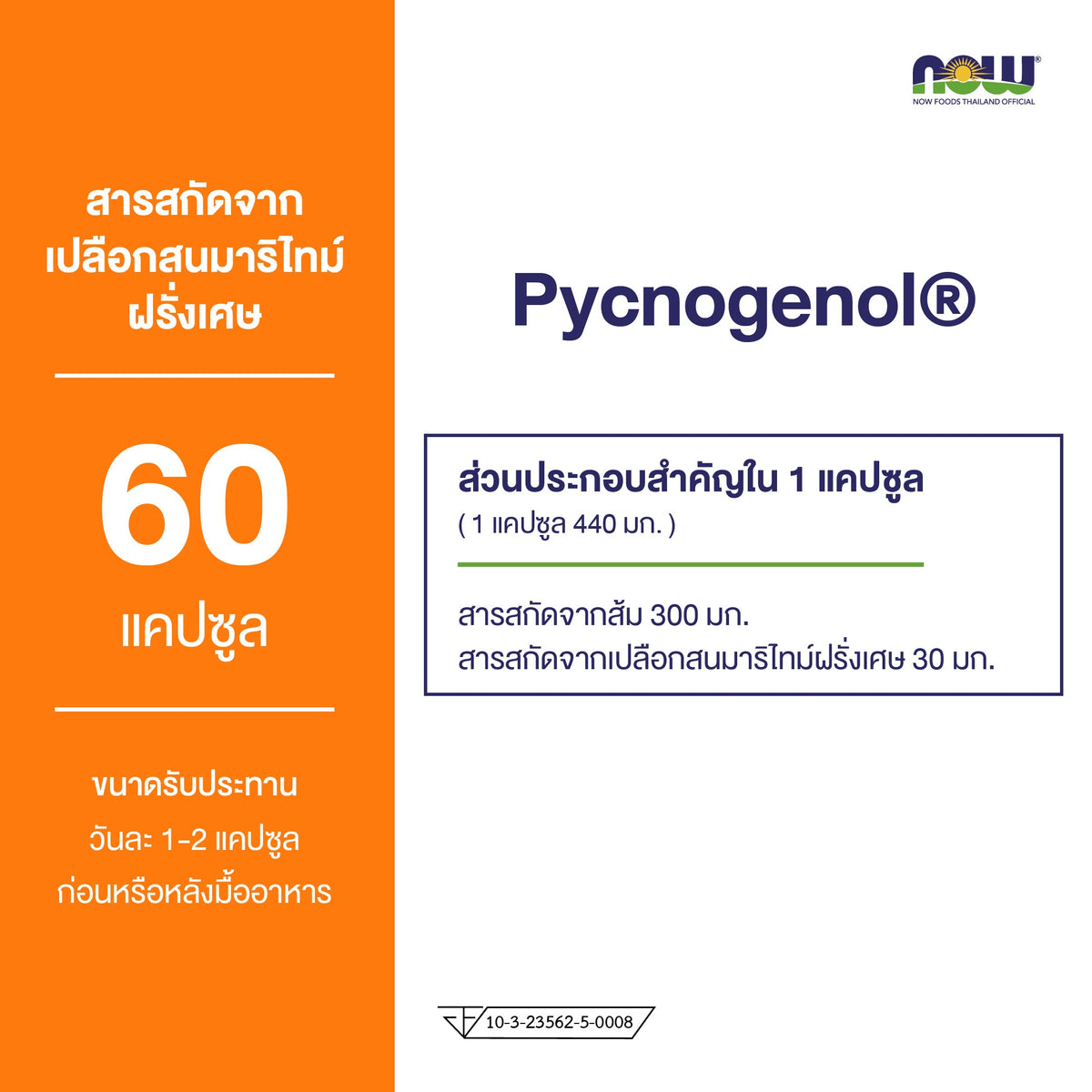 NOW Foods Pycnogenol Bioflavonoids for Circulation and Skin Health 60 Veg Capsules
