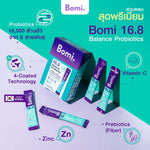 Bomi 16.8 Balance Probiotic Sachets Prebiotic Zinc Vitamin C for Gut Flora Support