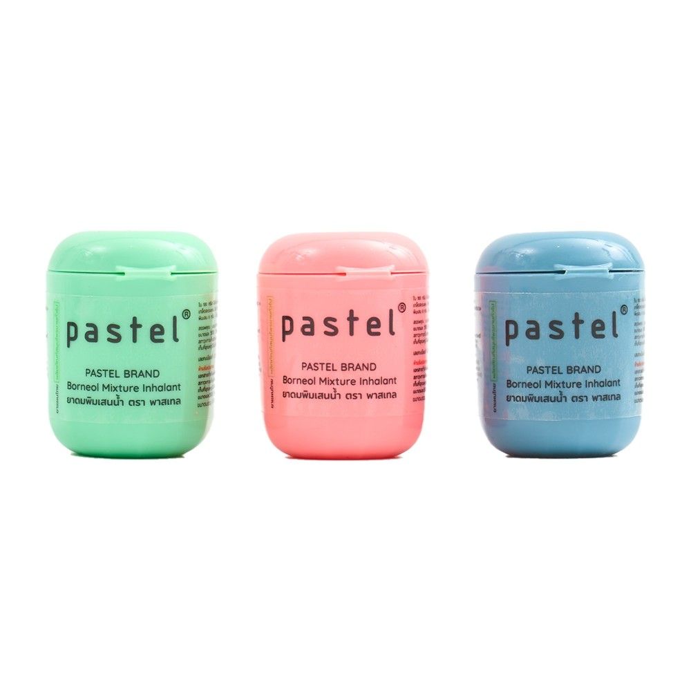 Pastel Ya Dom Borneol Water Inhaler Aromatherapy for Refreshing Aromatic Lift 8 ml Assorted Colours