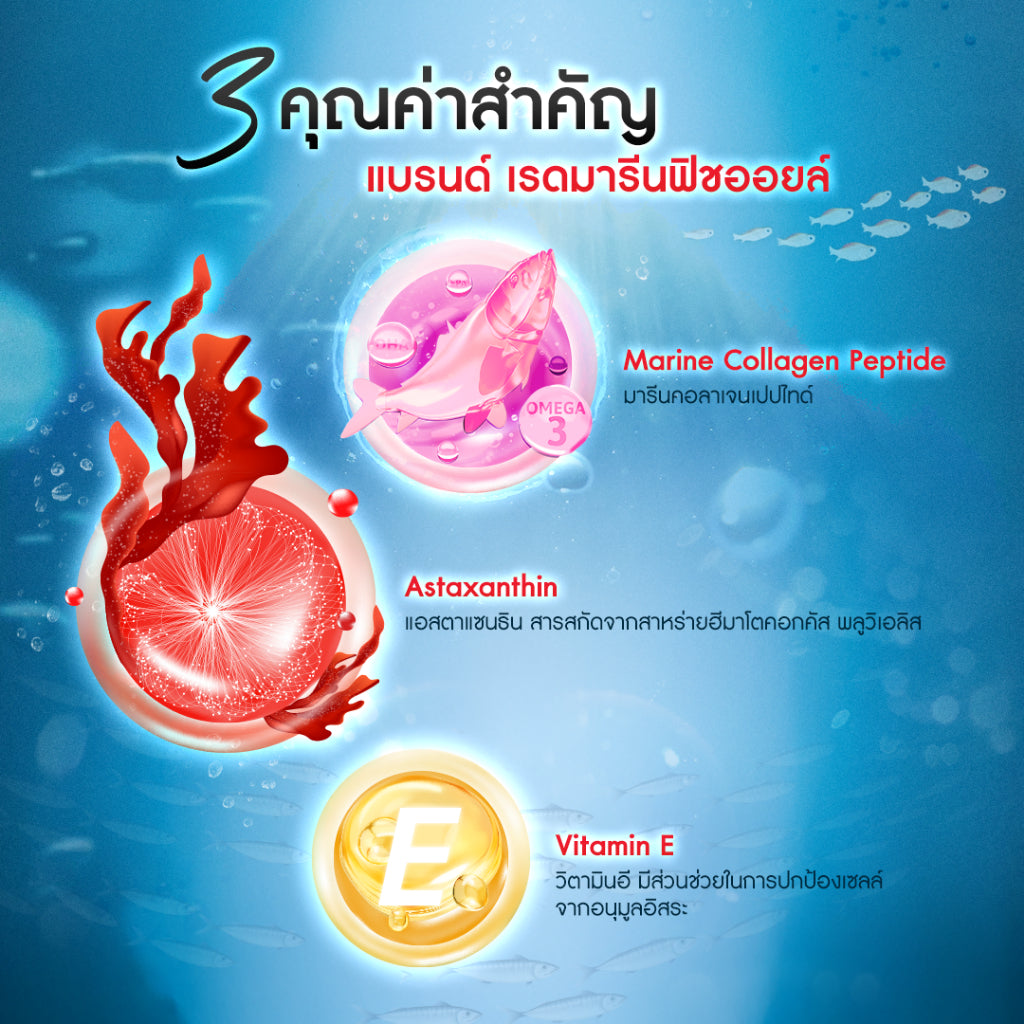 BRAND'S Red Marine Fish Oil Capsules 500mg for Omega 3 Support 20 Capsules