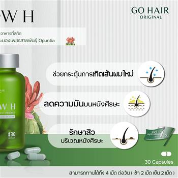 GO Original Grow H for Hair Health Support Capsules 30 Capsules