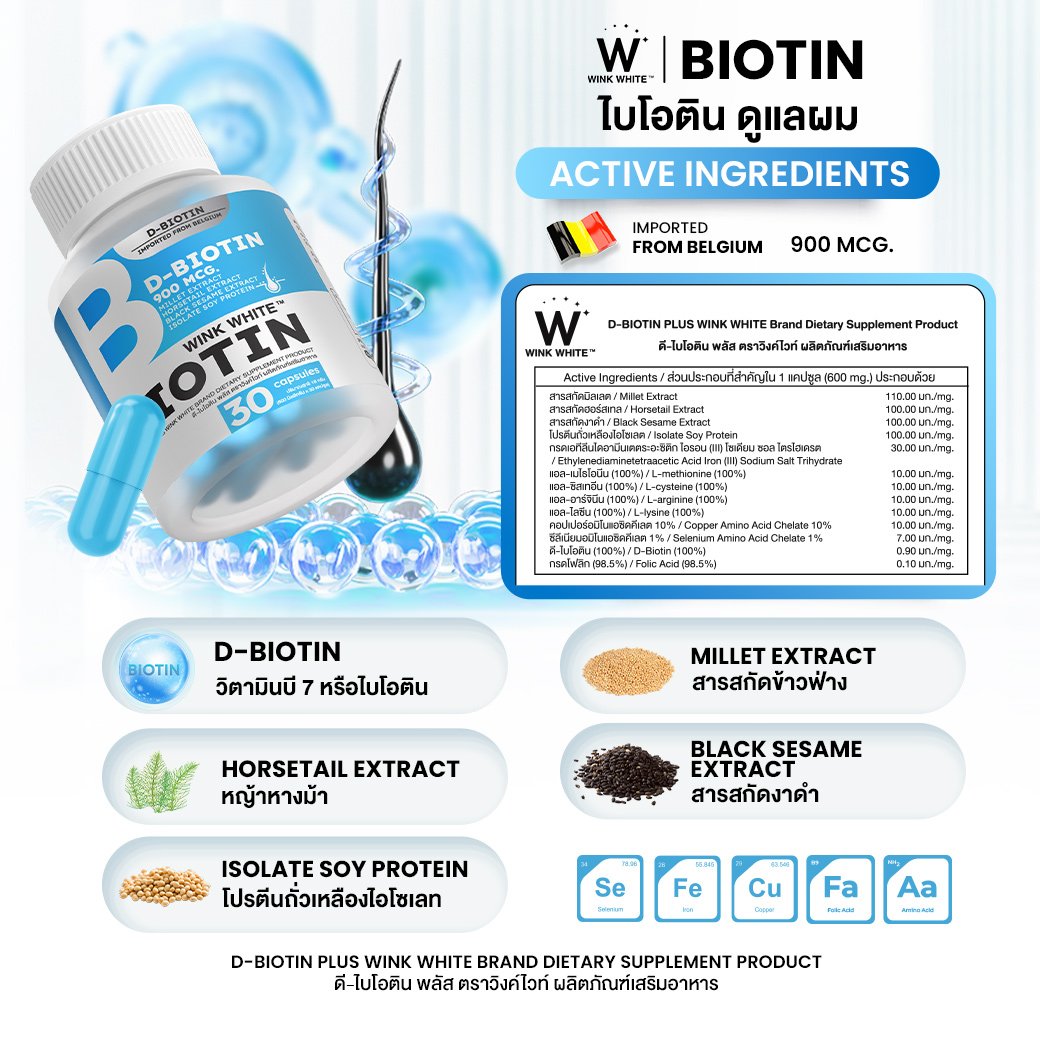 Wink White Biotin for Hair and Nail Health 2 Pack