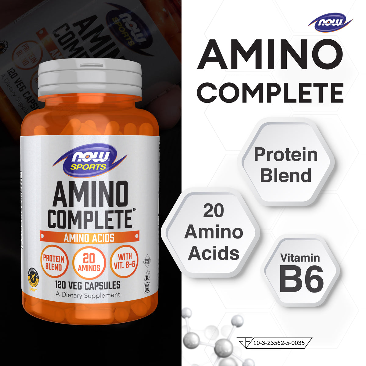 NOW Foods Amino Acid Complex for Post Workout Recovery 120 Veg Capsules