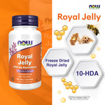 NOW Foods Royal Jelly Freeze Dried 1500mg for Everyday Wellness 60 Veg Capsules