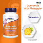 NOW Foods Quercetin Bromelain for Antioxidant Support 400mg 120 Veg Capsules