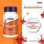 NOW Foods Astaxanthin 4mg for Antioxidant Support 60 Veggie Softgels