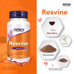 NOW Foods Res V Resveratrol for Antioxidant Support 50mg 60 Veg Capsules
