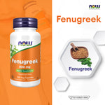 NOW Foods Fenugreek Veg Capsules 500mg Women's for Feminine Wellness 100 Veg Capsules