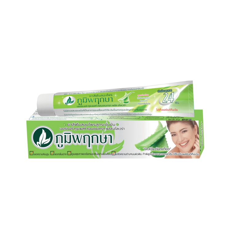 Poompuksa Herbal Toothpaste Concentrate Plus Aloe Vera for Oral Freshness 50 g