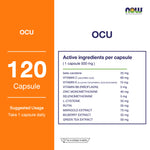 NOW Foods Ocu Bilberry Lutein for Eye Comfort from Screens 120 Veg Capsules