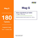 NOW Foods Magnesium Glycinate with BioPerine for Everyday Wellness 180 Capsules