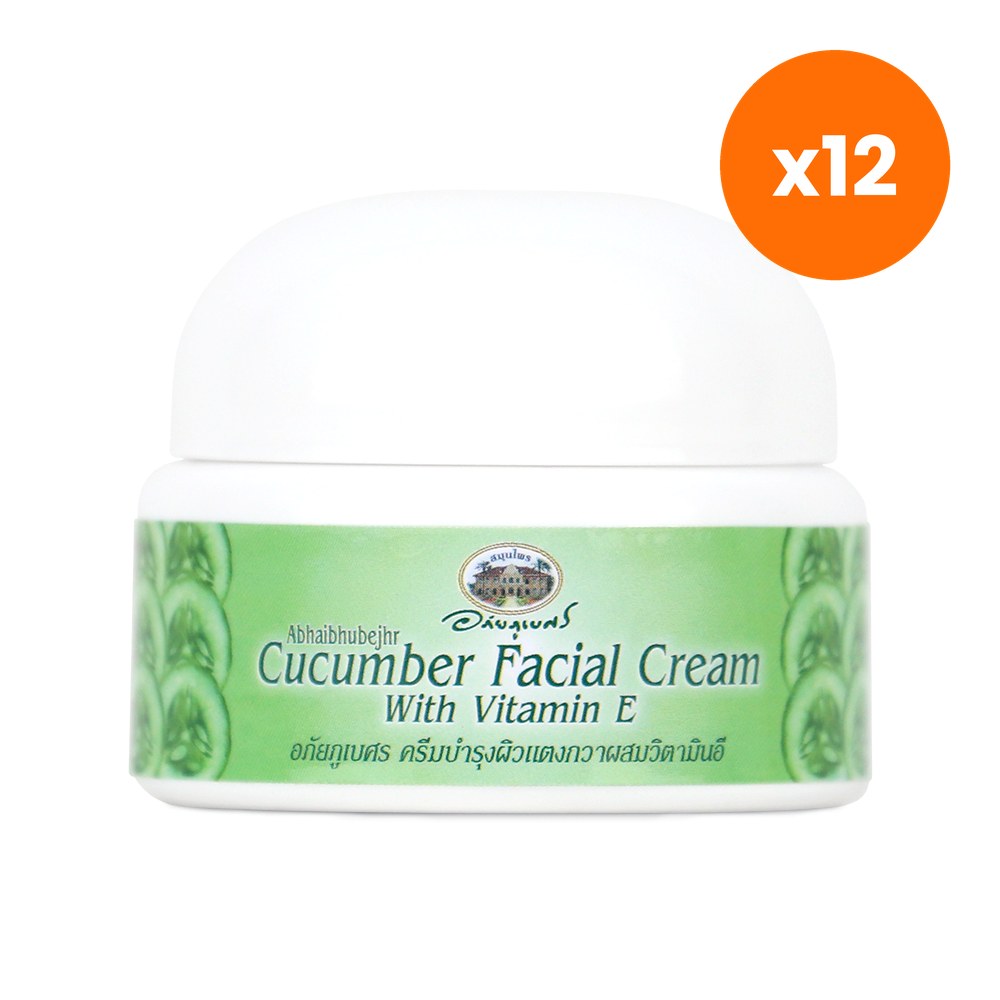 Abhaibhubejhr Cucumber Vitamin E Cream Hydration for Skin Radiance 40 g