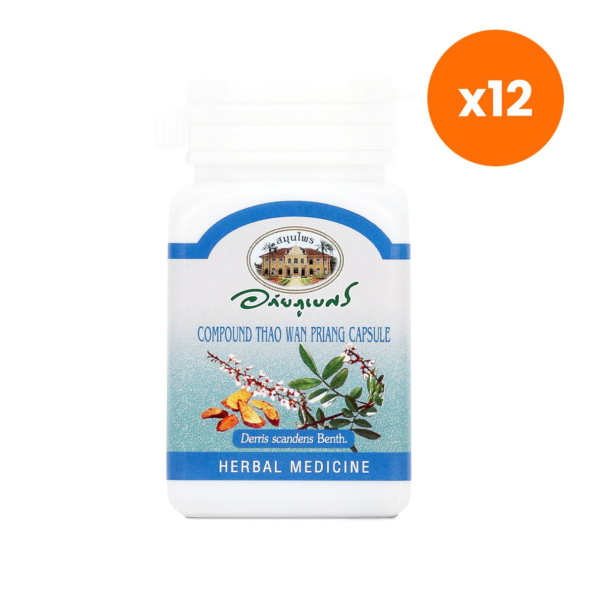 Abhaibhubejhr Derris Scandens Capsules for Muscle and Urinary Comfort 70 Capsules