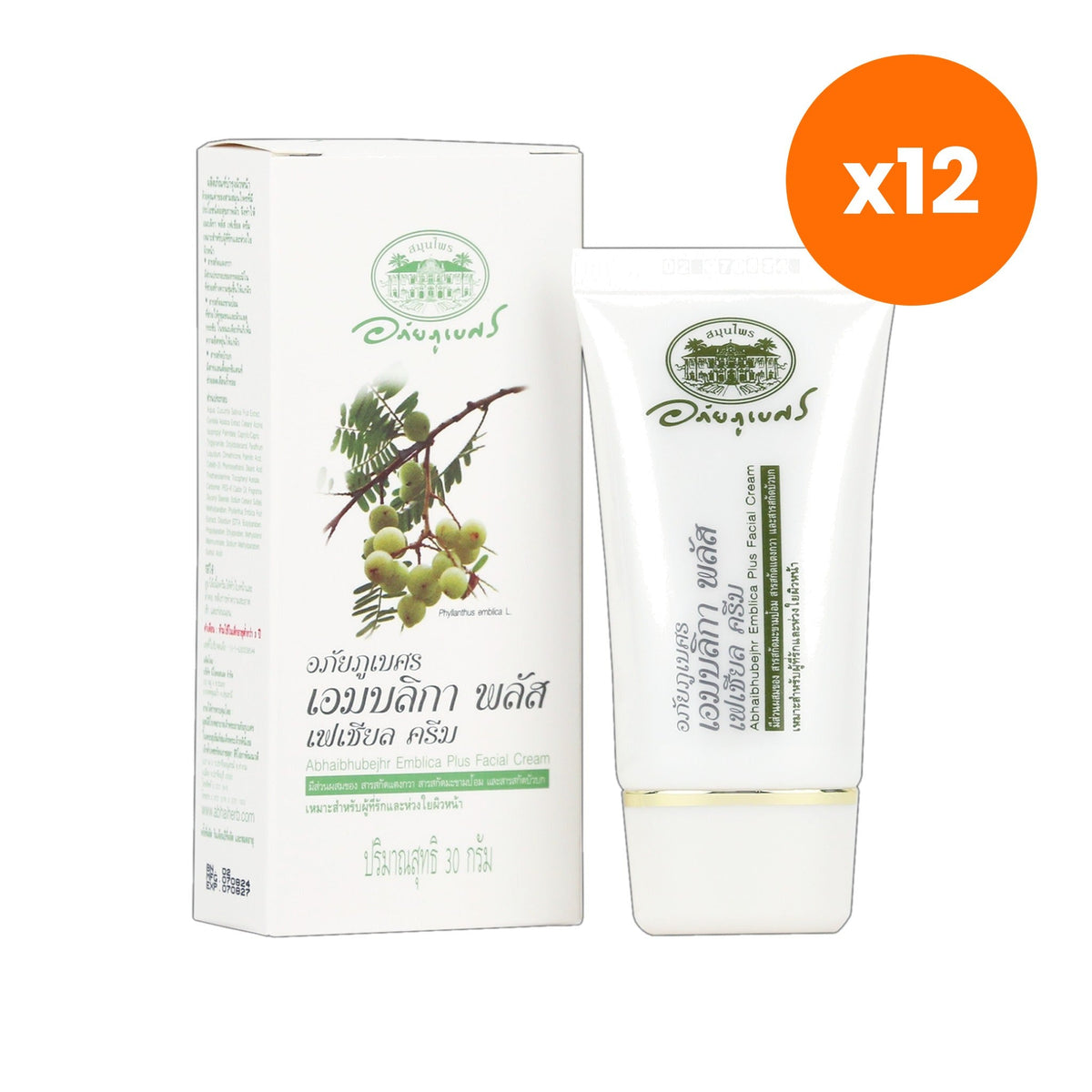 Abhaibhubejhr Emblica Plus Amla Facial Cream Anti Ageing for Skin Firmness 30 g