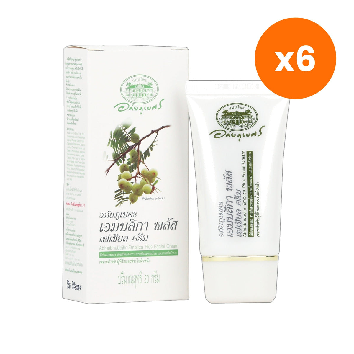 Abhaibhubejhr Emblica Plus Amla Facial Cream Anti Ageing for Skin Firmness 30 g