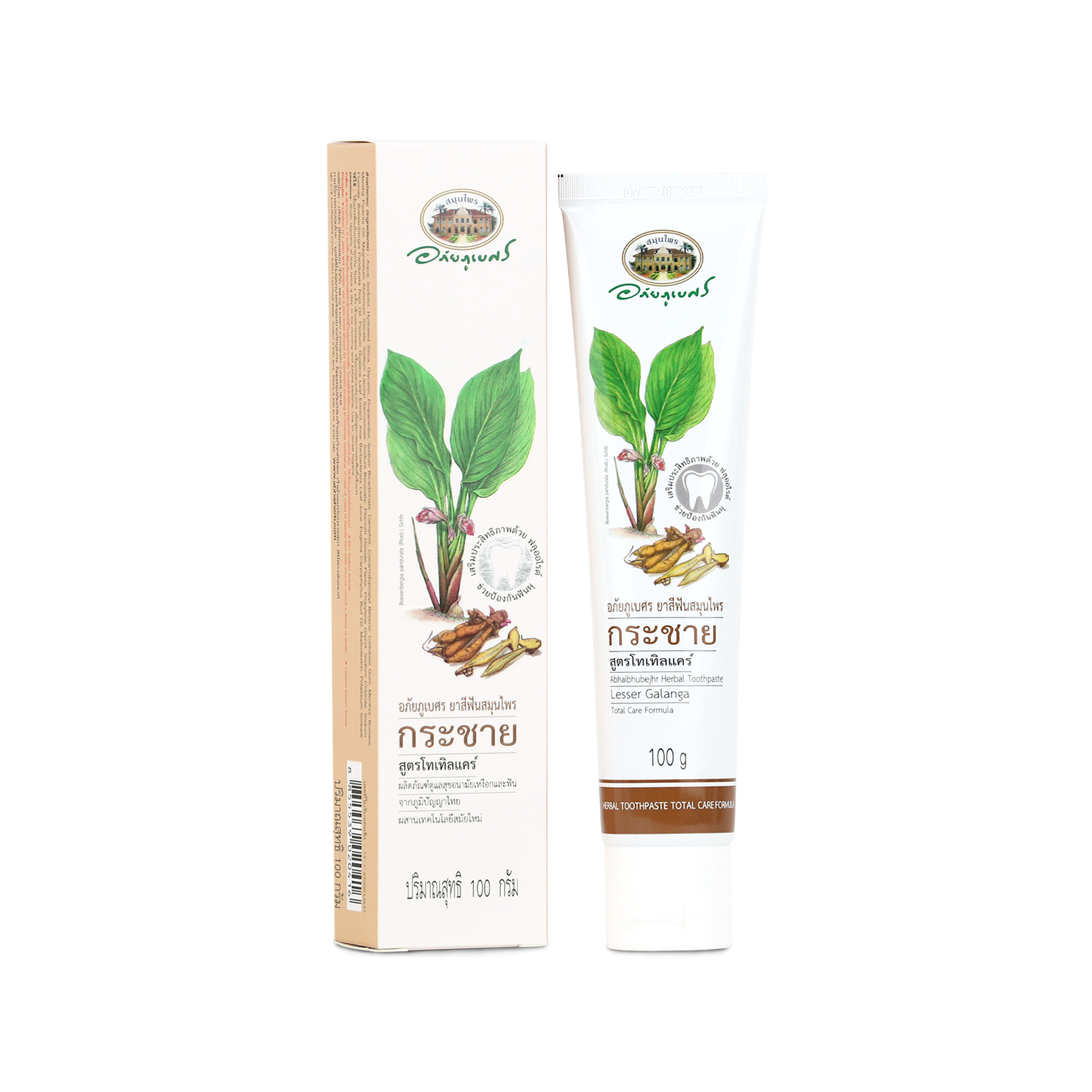 Abhaibhubejhr Fingerroot Total Care Herbal Toothpaste ‚ 100 g