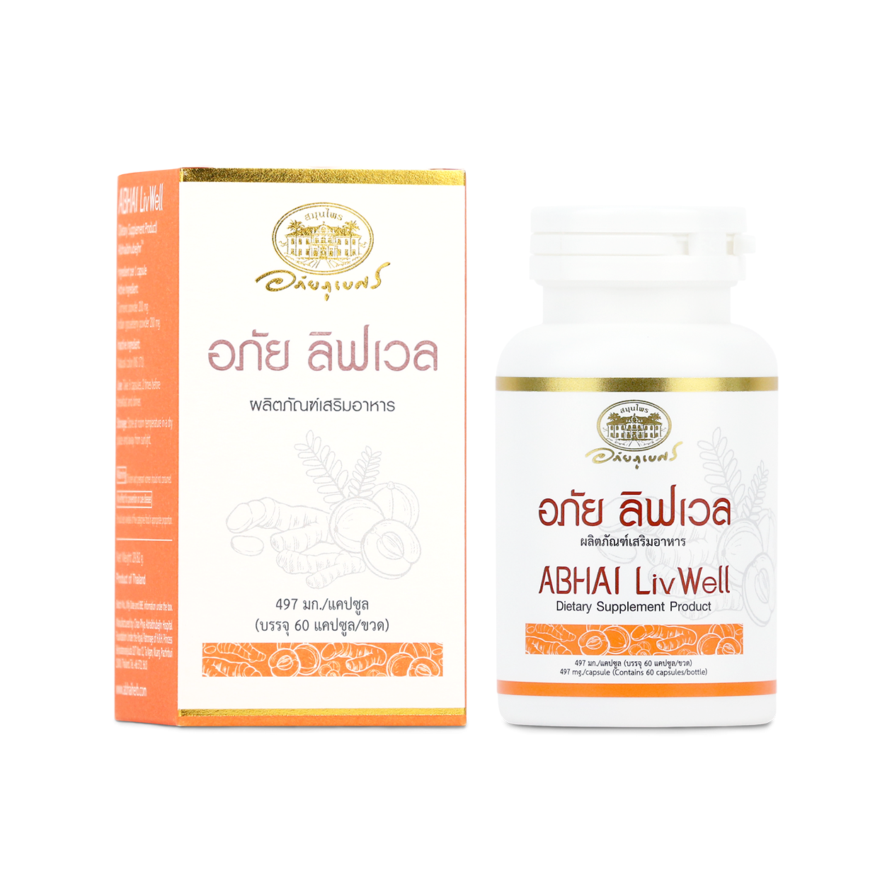 Abhaibhubejhr Livwell Turmeric and Amla Capsules ‚ 60 Capsules