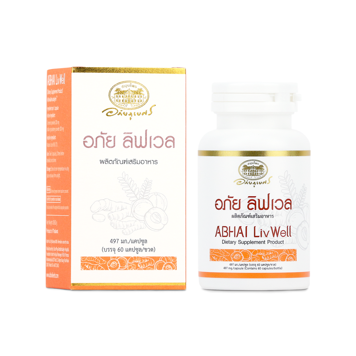 Abhaibhubejhr Livwell Turmeric and Amla Capsules ‚ 60 Capsules