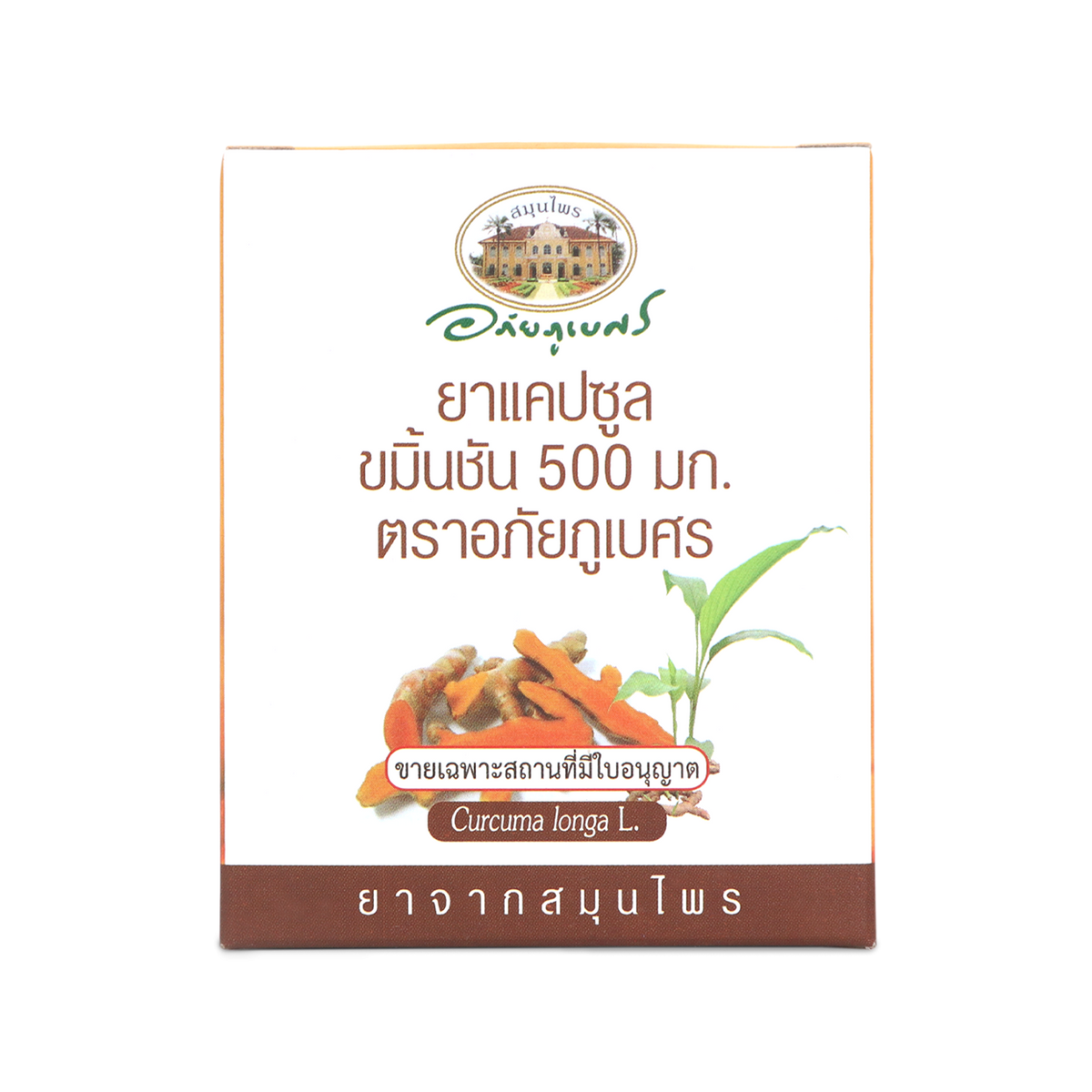 Abhaibhubejhr Turmeric Capsules 500mg ‚ 60 Capsules (6 Blister Strips)