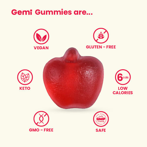 Gemi Apple Cider Vinegar Gummies with the Mother for Digestive Comfort