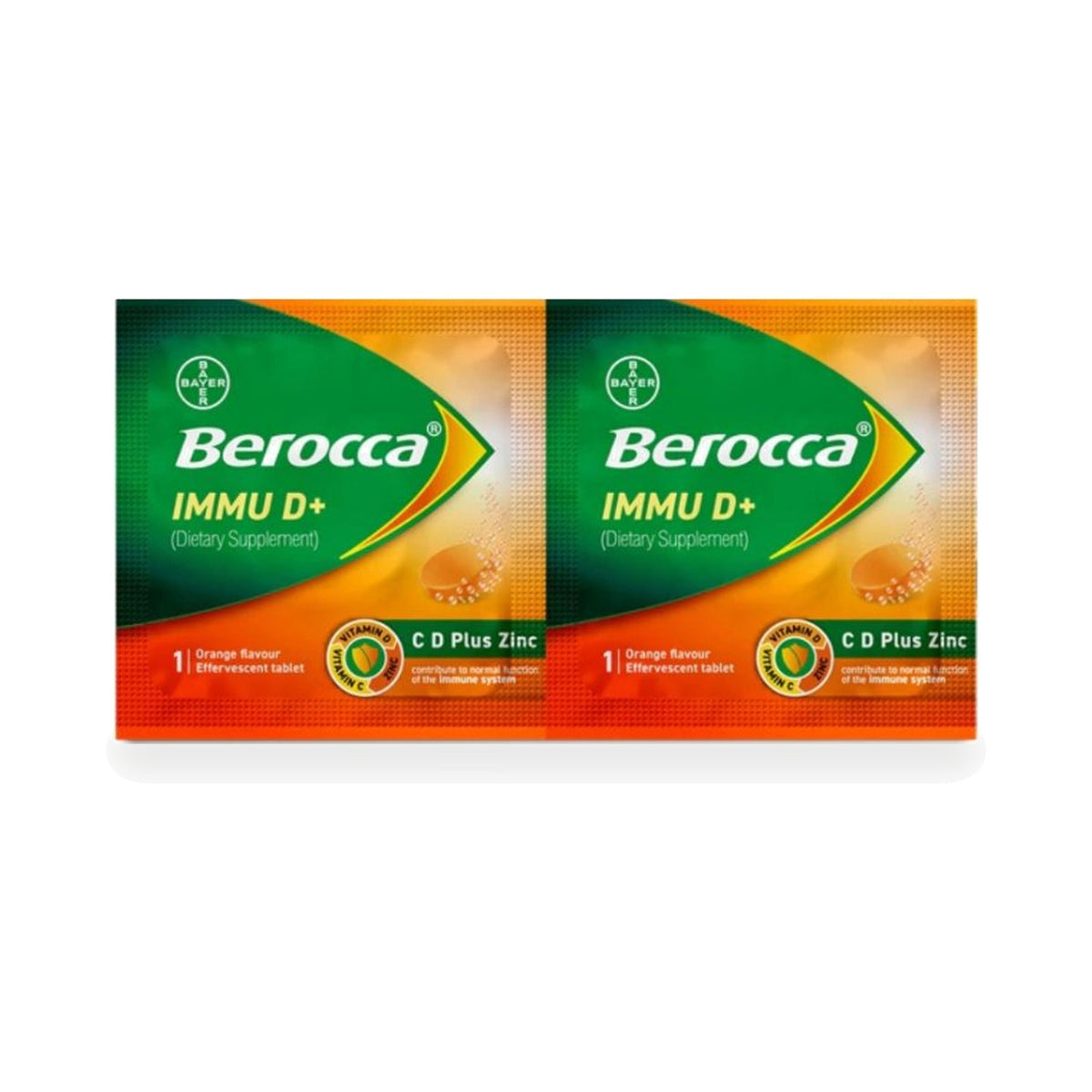 Berocca Immu-D Plus Effervescent Tablets ‚ 2 Tablets