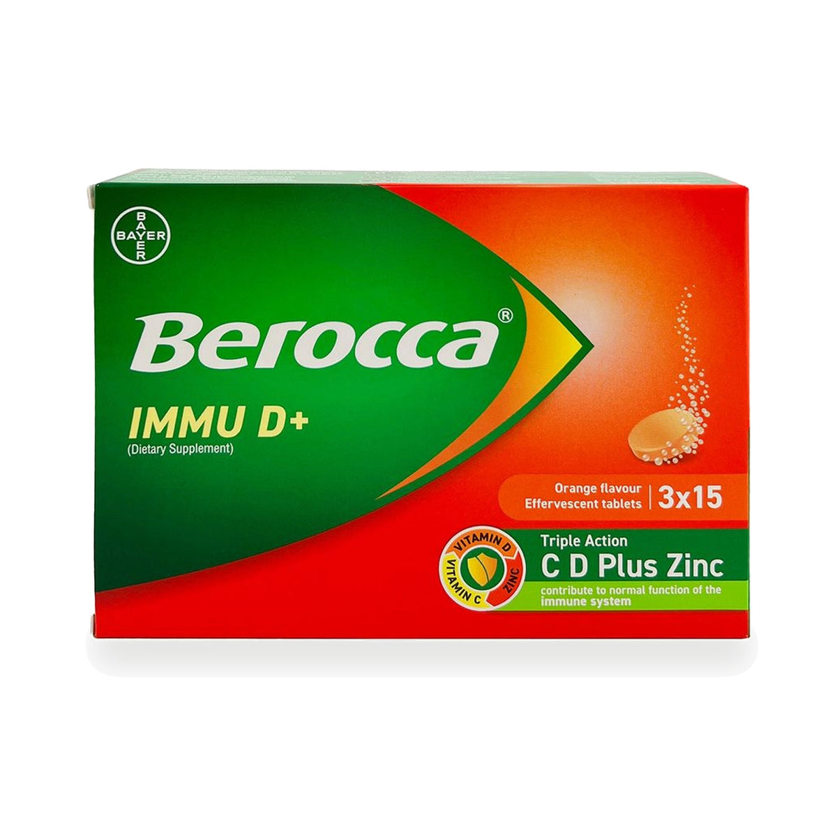 Berocca Immu-D Plus Effervescent Tablets ‚ 3 x 15 Tablets