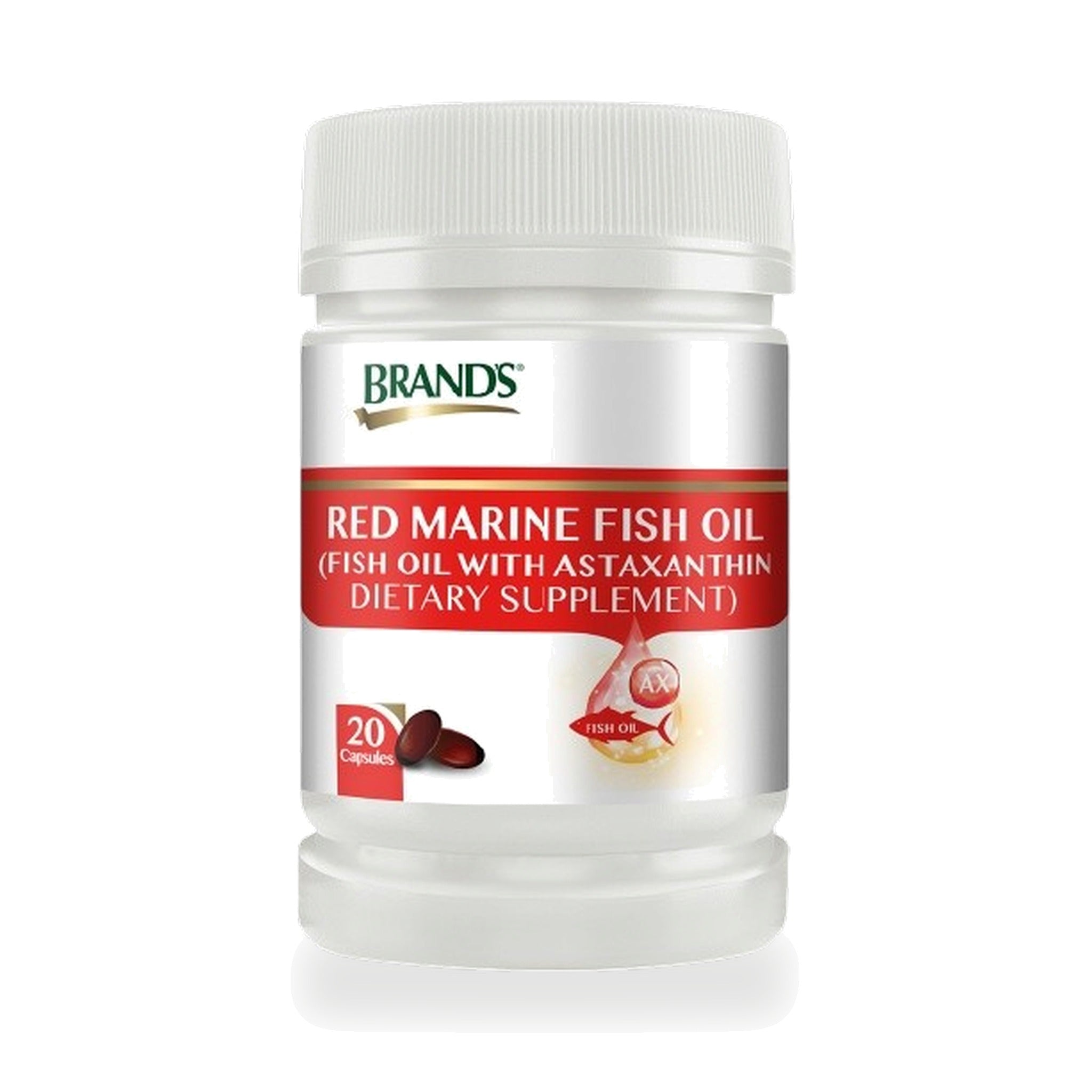 BRAND'S Red Marine Fish Oil Capsules 500mg ‚ 20 Capsules