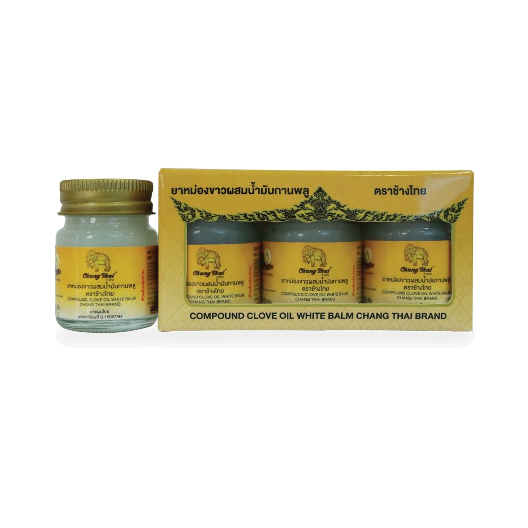 Chang Thai White Herbal Balm with Clove Oil ‚ 4 x 15 g
