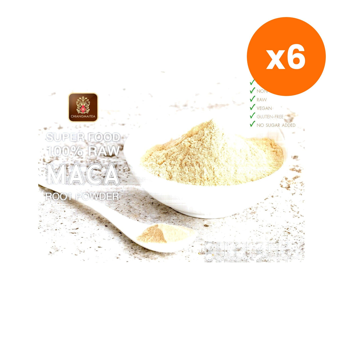 Chiang Mai Tea Maca Root Raw Powder Vegan for Vitality and Stamina