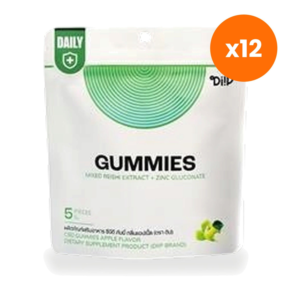 Diip Daily Gummies Apple Flavour Reishi for Everyday Immune Support 25 g