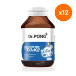 Dr.Pong Calcium 500 Plus D3 K2 Tablets for Bone Strength 90 Tablets