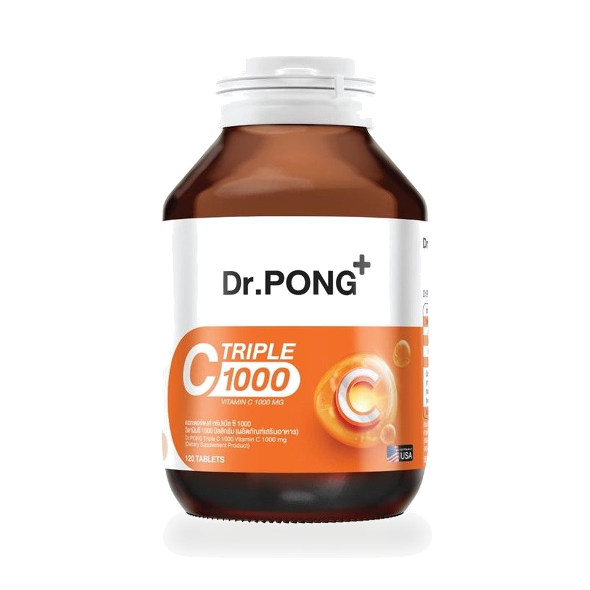 Dr.Pong Triple C 1000 Vitamin C Tablets ‚ 120 Tablets