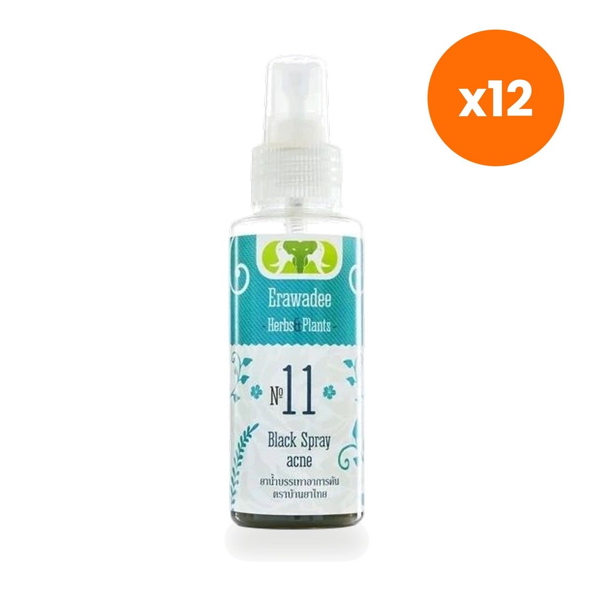Erawadee No.11 Black Herbal Facial Spray for Blemish Prone Skin