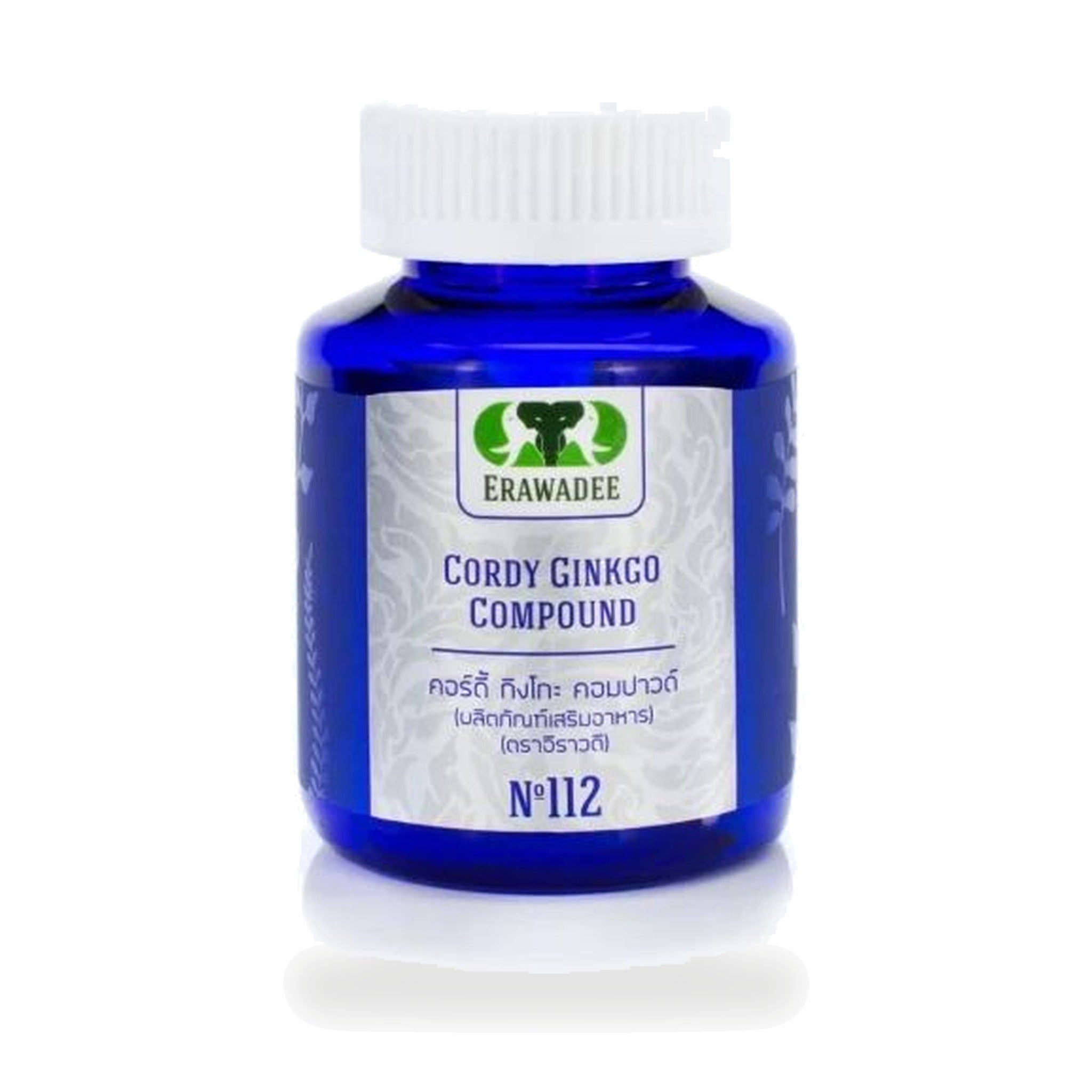 Erawadee No.112 Cordyceps & Ginkgo Biloba Capsules 327mg ‚ 60 Capsules