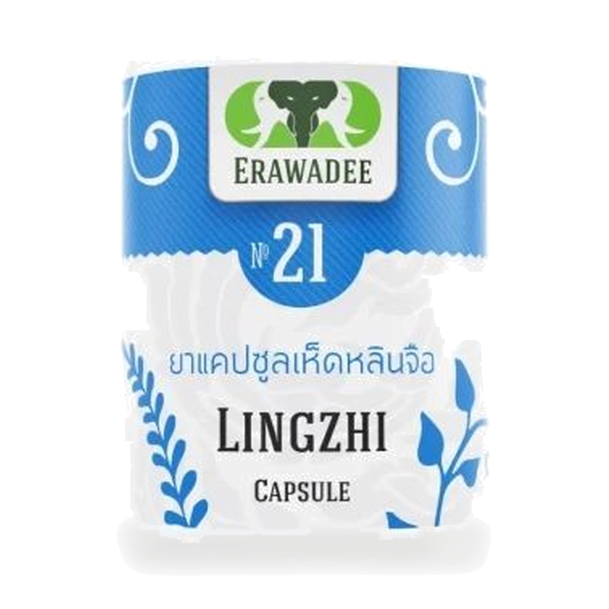 Erawadee No.21 Reishi Mushroom Capsules for Daily Vitality