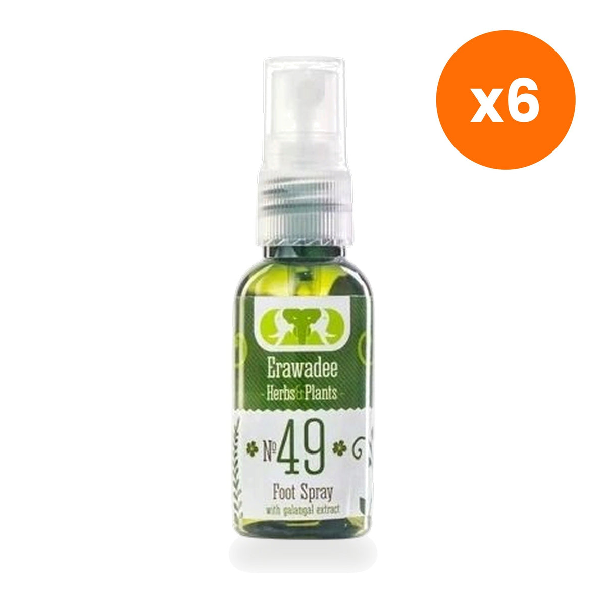 Erawadee No.49 Galangal Herbal Foot Spray Foot for Freshness and Comfort 30 ml