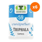 Erawadee No.59 Triphala Capsules 500mg for Digestive Comfort 100 Capsules