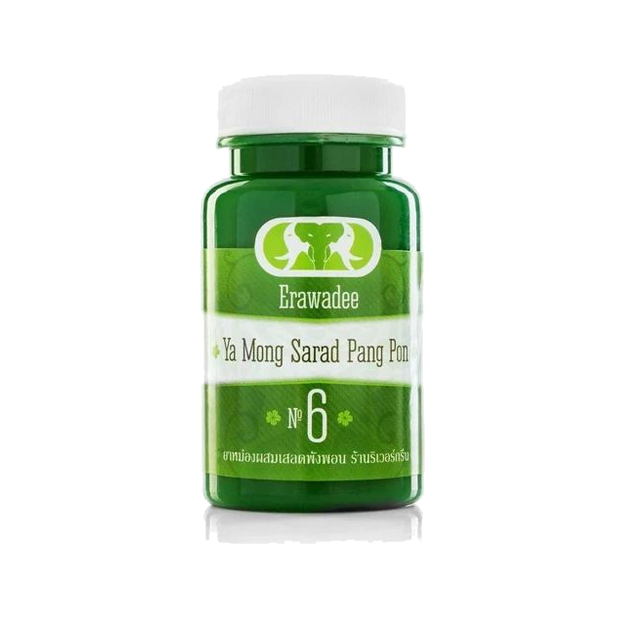 Erawadee No.6 Cooling Green Herbal Balm (Salet Phangphon) ‚ 90 g