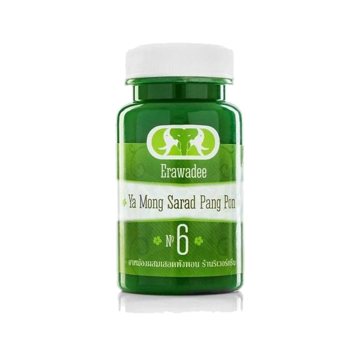 Erawadee No.6 Cooling Green Herbal Balm (Salet Phangphon) ‚ 90 g