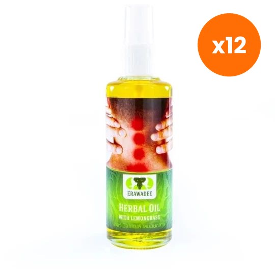 Erawadee No.60 Lemongrass Herbal Massage Spray for Post Workout Recovery 85 ml