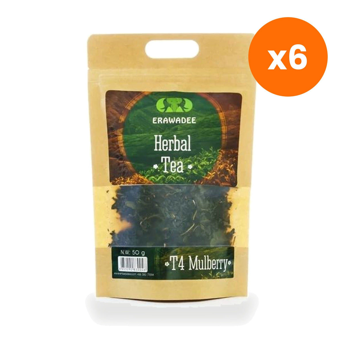 Erawadee T4 Mulberry Leaf Herbal Tea Caffeine Free for Weight Management 50 g