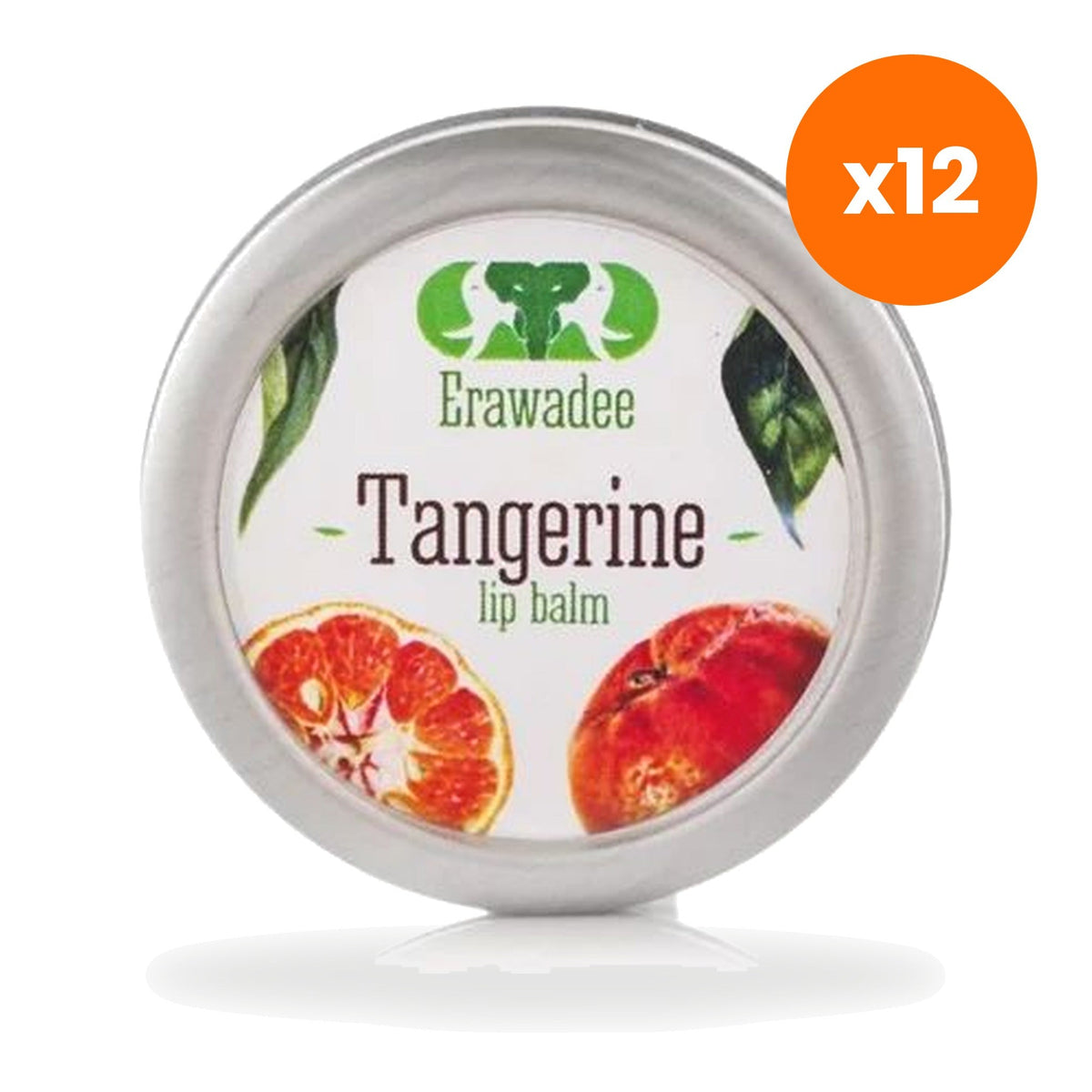 Erawadee Tangerine Herbal Lip Balm Moisturizing Lip for Cold Weather Protection 10 g