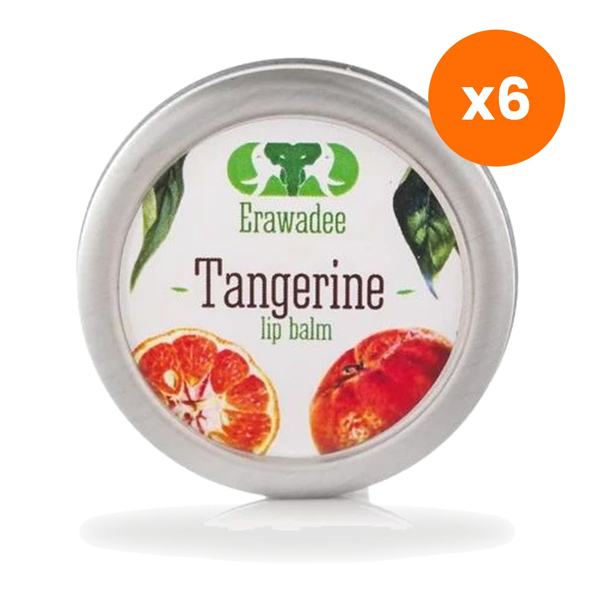 Erawadee Tangerine Herbal Lip Balm Moisturizing Lip for Cold Weather Protection 10 g