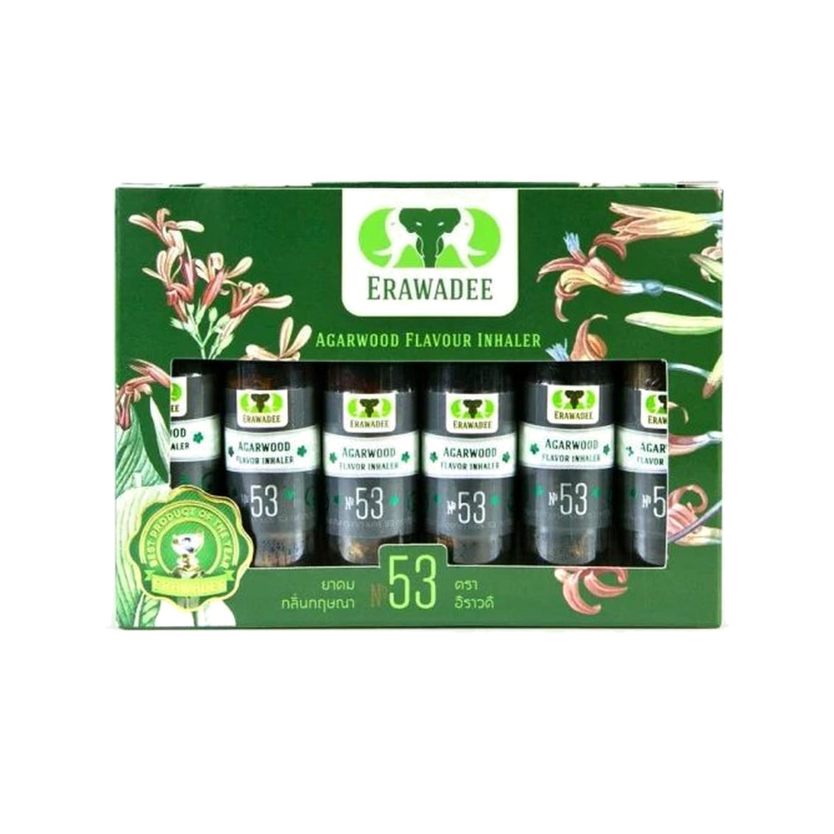 Erawadee Thai Herbal Nasal Inhaler with Agarwood ‚ 12 x 8 ml