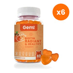 Gemi Biotin Radiant Healthy Gummies for Nails Hair and Skin Support