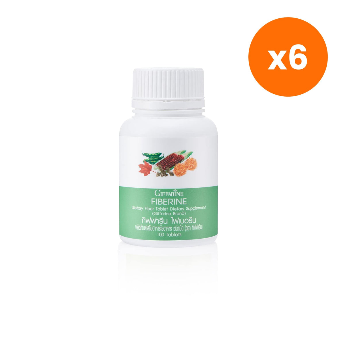 Giffarine Fiberine Dietary Fibre Tablets for Digestive Comfort 100 Tablets