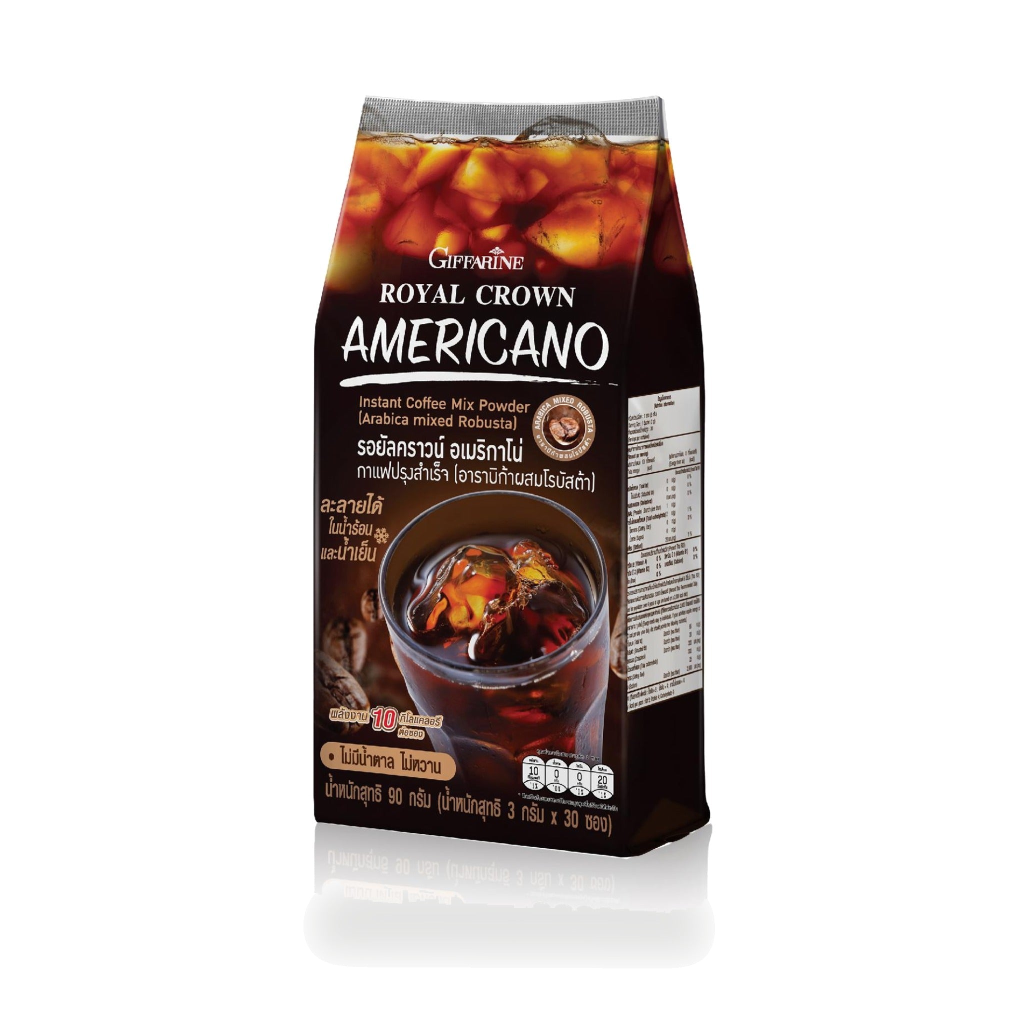 Giffarine Royal Crown Americano Unsweetened Instant Coffee ‚ 30 Sachets